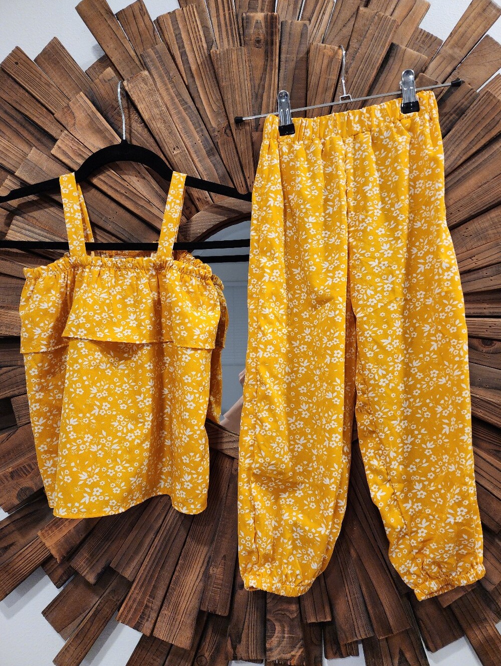 Little Girls Love Pink SZ 6X Yellow Girly Outfit